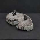 Asztali tolltartó, Ásvány,925-ös ezüst, Barátság és szerelem motívum 