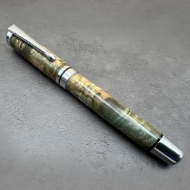   Cyklon Töltőtoll, Színezett habos juharfa, Ródium / fekete szerkezet