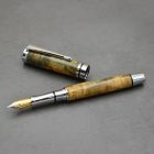 Cyklon Töltőtoll, Színezett habos juharfa, Ródium / fekete szerkezet