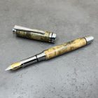 Cyklon Töltőtoll, Színezett habos juharfa, Ródium / fekete szerkezet