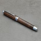 Cyklon Töltőtoll, Amerikai diófa, Ródium / fekete szerkezet, vésett klipsz