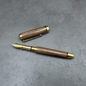 Cyklon Töltőtoll, Diófa, Arany / fekete szerkezet