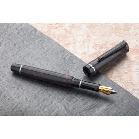 Cyklon Töltőtoll, Ebonit, Fekete / ródium szerkezet