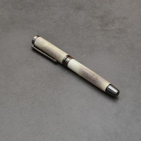   Cyklon Töltőtoll,  Szarvasagancs tolltest, fegyverfém szerkezet