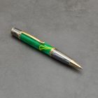 Gatsby golyóstoll, "Zöld és sárga" gyanta, Fegyverfém/ Arany színű szerkezet