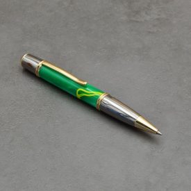   Gatsby golyóstoll, "Zöld és sárga" gyanta, Fegyverfém/ Arany színű szerkezet