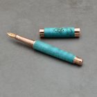 "Kisherceg " tollszett, Színezett habos juharfa, Rubin drágakő Rose gold aranyba foglalva