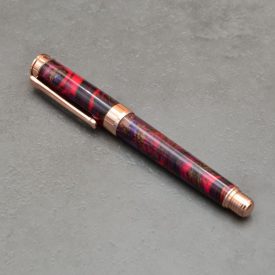   Leveche Kerámiabetétes toll, "Szexi csokoládé" Akrilgyanta , Rose gold szerkezet