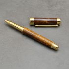 Leveche Kerámiabetétes toll,  "Serpentes" Akrilgyanta, Aranyozott szerkezet