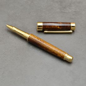   Leveche Kerámiabetétes toll,  "Serpentes" Akrilgyanta, Aranyozott szerkezet