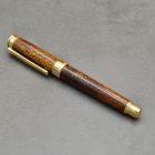 Leveche Kerámiabetétes toll,  "Serpentes" Akrilgyanta, Aranyozott szerkezet