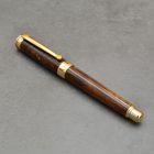 Leveche Kerámiabetétes toll,  "Serpentes" Akrilgyanta, Aranyozott szerkezet