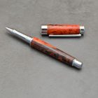 Leveche Kerámiabetétes toll,  Stabilizált és színezett Karéliai Nyírfa tolltest, Ródium szerkezet