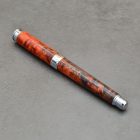 Leveche Kerámiabetétes toll,  Stabilizált és színezett Karéliai Nyírfa tolltest, Ródium szerkezet