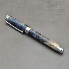 Leveche Kerámiabetétes toll,  Stabilizált és színezett Karéliai Nyírfa tolltest, Ródium szerkezet