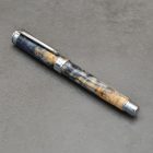 Leveche Kerámiabetétes toll,  Stabilizált és színezett Karéliai Nyírfa tolltest, Ródium szerkezet