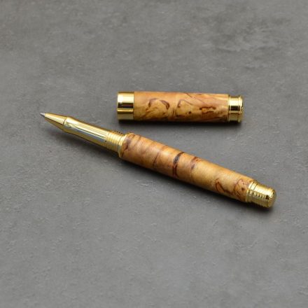 Leveche Kerámiabetétes toll, Karéliai nyírfa, Aranyozott szerkezet