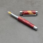 Leveche töltőtoll, Színezett Juharfa, Króm szerkezet