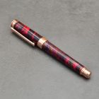 Leveche töltőtoll,  "Szexi csokoládé" Akrilgyanta, Rose Gold szerkezet, Rose Gold Bock tollhegy