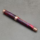 Leveche töltőtoll,  "Szexi csokoládé" Akrilgyanta, Rose Gold szerkezet, Rose Gold Bock tollhegy