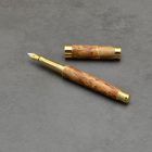 Leveche Töltőtoll, Juharfa, Aranyozott szerkezet