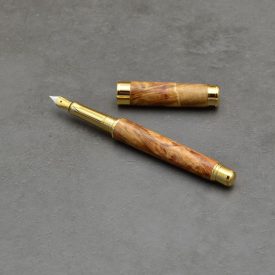 Leveche Töltőtoll, Juharfa, Aranyozott szerkezet