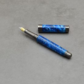   Leveche Töltőtoll, "Óceánkék" gyanta, Fekete titán szerkezet