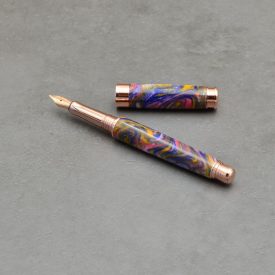   Leveche Töltőtoll, "Sunset" gyanta, Rose gold szerkezet, Rose gold Bock tollhegy