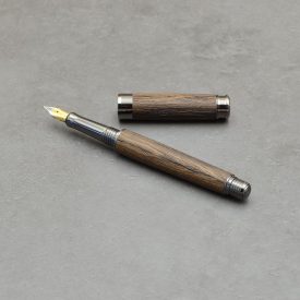   Leveche Töltőtoll, Mocsári tölgyfa, Fekete titán szerkezet