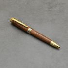 Mistral Golyóstoll, Fekete diófa, Titán arany szerkezet, fegyverfém gyűrű