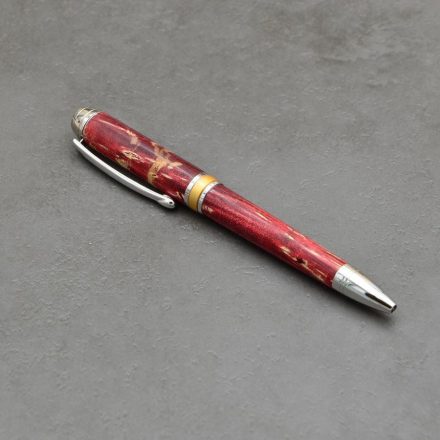 Mistral golyóstoll,  Stabilizált és színezett Juharfa tolltest, Ródium szerkezet, 