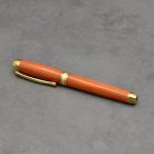 Mistral Kerámiabetétes toll, Rózsafa, Titán arany szerkezet, szatén arany gyűrű