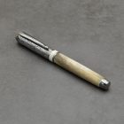 Mistral Kerámiabetétes toll, Szarvasagancs tolltest, Damaszkuszi acél kupak, agancs gyűrű