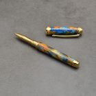 Mistral Kerámiabetétes toll, Kék és Narancssárga akrilgyanta, Titán arany színű szerkezet