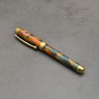 Mistral Kerámiabetétes toll, Kék és Narancssárga akrilgyanta, Titán arany színű szerkezet