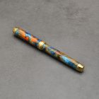 Mistral Kerámiabetétes toll, Kék és Narancssárga akrilgyanta, Titán arany színű szerkezet