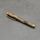 Mistral Kerámiabetétes toll, Cédrusfa gyökér, Titán arany szerkezet, Malachit gyűrű