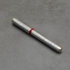 Mistral Töltőtoll, Damaszkuszi acél, Ródium szerkezet, Vörös Jáspis gyűrű, Piros Bock tollhegy