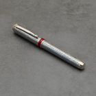 Mistral Töltőtoll, Damaszkuszi acél, Ródium szerkezet, Vörös Jáspis gyűrű, Piros Bock tollhegy