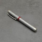 Mistral Töltőtoll, Damaszkuszi acél, Ródium szerkezet, Vörös Jáspis gyűrű, Piros Bock tollhegy