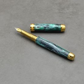   Mistral Töltőtoll, Diamondcast gyanta, Titán arany szerkezet, szatén arany gyűrű