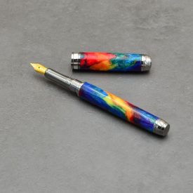   Mistral Töltőtoll, Diamondcast gyanta, Fegyverfém szerkezet, Ródium gyűrű