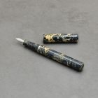 P52 töltőtoll, Fekete/Fehér Ebonit, Titán gyűrű