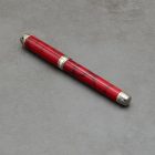 "Vörös Dáma"  Vörös Jáspis Trustone tolltest, Fehér arany alkatrészek, Fehér és Fekete gyémánt