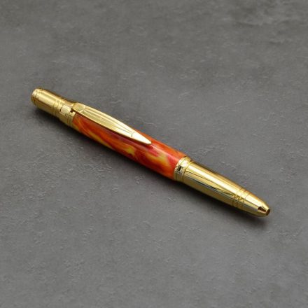 Zephyr golyóstoll, "Orange" akrilgyanta, Arany színű szerkezet
