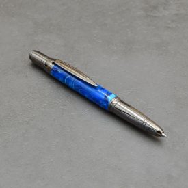   Zephyr golyóstoll, "Óceánkék" gyanta, Fegyverfém szerkezet